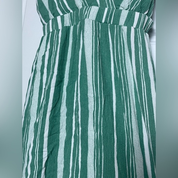 Lulu’s Oceanside Adventure Striped Backless Skater Dress Green - Picture 5 of 11